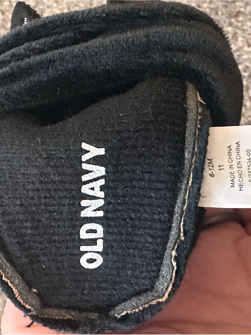Old Navy Black Kids Bunny Slippers with Pink Ear Accents - Picture 4 of 4